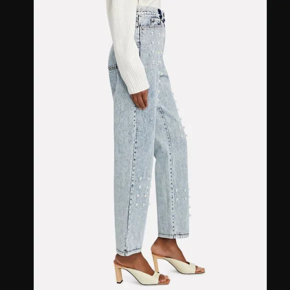 SEA Betty Pearl-Embellished Jeans - Picture 2 of 10
